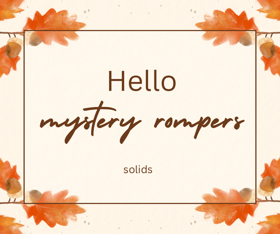 Mystery solid romper